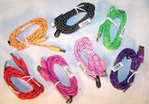 Wholesale BRAIDED CLOTH PHONE CABLE CHARGING CORDS 6 FOOT IPHONE/ MICRO USB